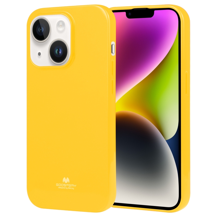 

For iPhone 15 GOOSPERY PEARL JELLY Shockproof TPU Phone Case(Yellow)