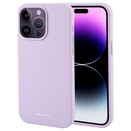 For iPhone 15 Pro Max GOOSPERY SILICONE Silky Soft TPU Phone Case(Purple) for iphone 14 pro max liquid silicone phone case white