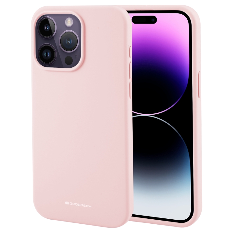 

For iPhone 15 Pro GOOSPERY SILICONE Silky Soft TPU Phone Case(Pink)