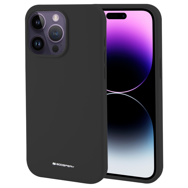 

For iPhone 15 Pro GOOSPERY SILICONE Silky Soft TPU Phone Case(Black)