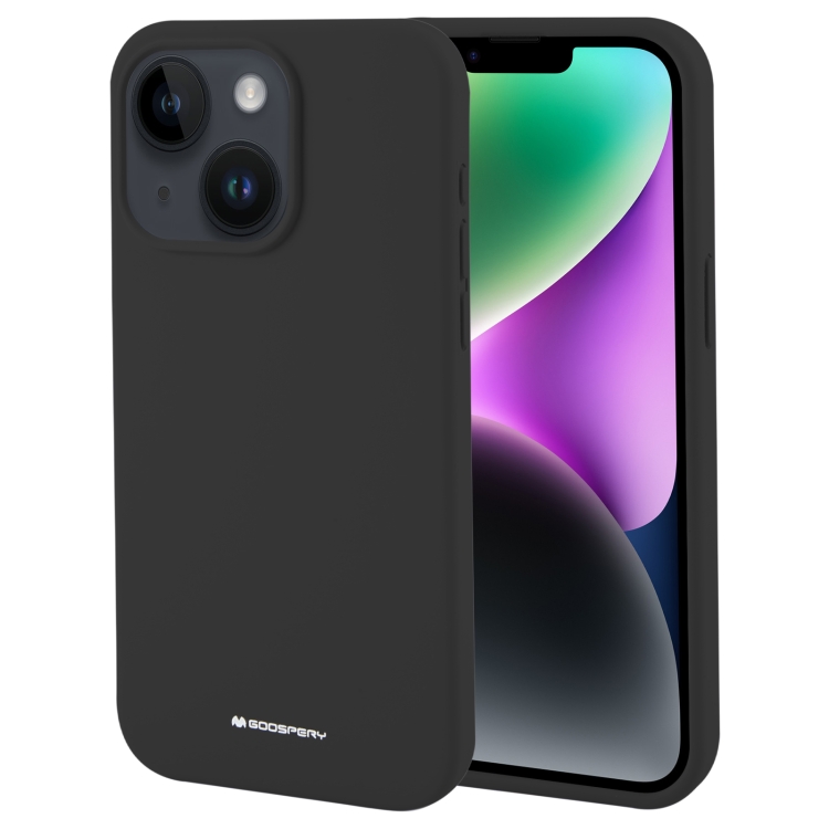 

For iPhone 15 Plus GOOSPERY SILICONE Silky Soft TPU Phone Case(Black)