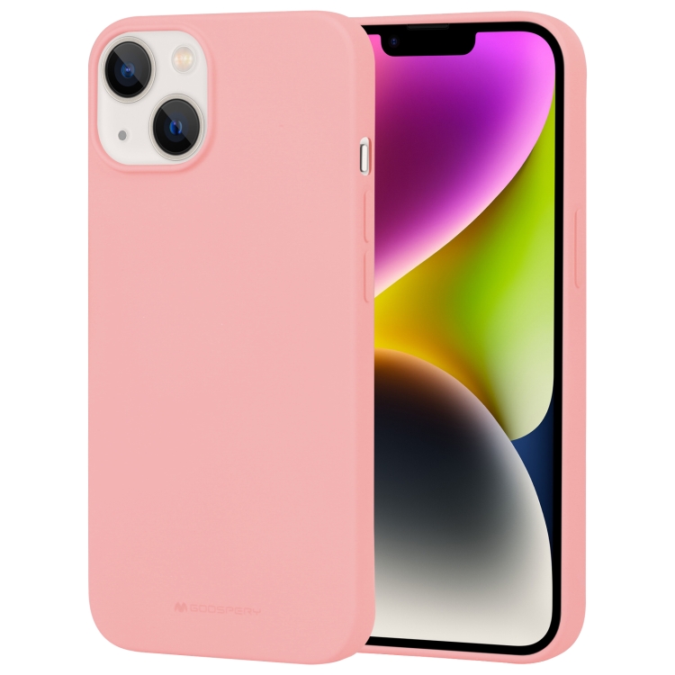 

For iPhone 15 Plus GOOSPERY SOFT FEELING Liquid TPU Soft Case(Pink)