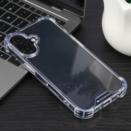 

For iPhone 16 Plus MERCURY GOOSPERY SUPER Four-Corner Shockproof TPU Phone Case(Transparent)