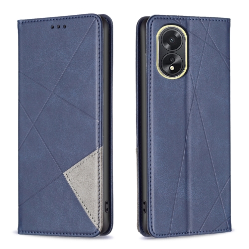 

For OPPO A38 4G Prismatic Invisible Magnetic Leather Phone Case(Blue)