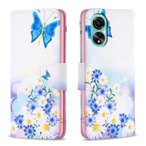 

For OPPO A78 4G Colored Drawing Pattern Leather Phone Case(Butterfly Love)