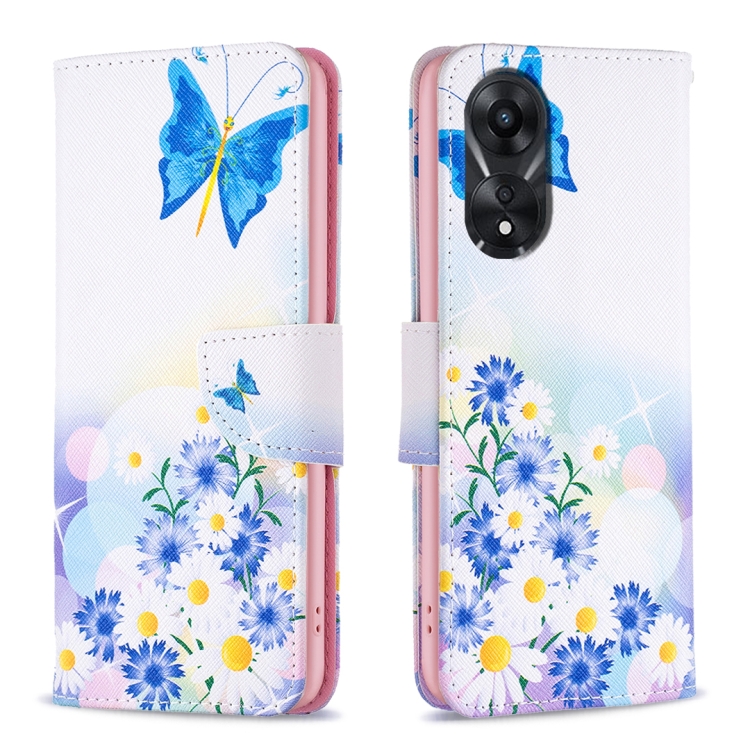 

For OPPO A78 5G Colored Drawing Pattern Leather Phone Case(Butterfly Love)