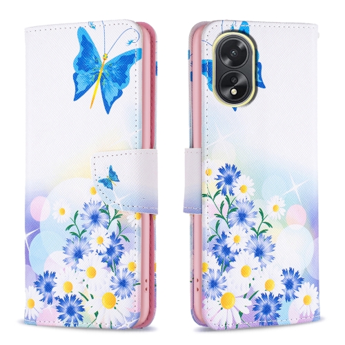 

For OPPO A38 4G Colored Drawing Pattern Leather Phone Case(Butterfly Love)