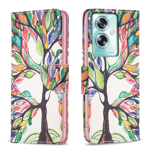 

For OPPO A79 5G Colored Drawing Pattern Leather Phone Case(Tree Life)