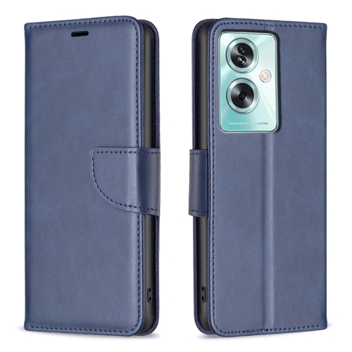 

For OPPO A79 5G Lambskin Texture Leather Phone Case(Blue)