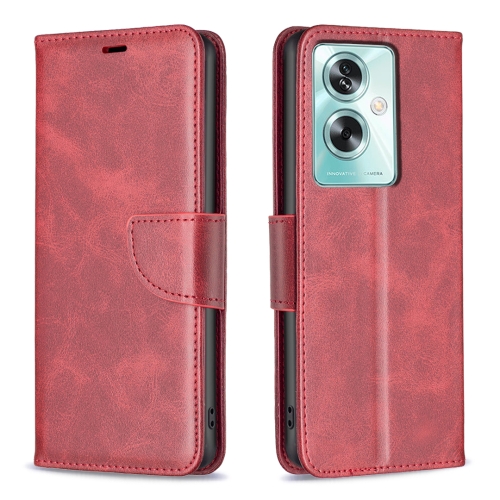 

For OPPO A79 5G Lambskin Texture Leather Phone Case(Red)