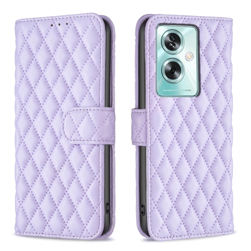 

For OPPO A79 5G Diamond Lattice Wallet Leather Flip Phone Case(Purple)