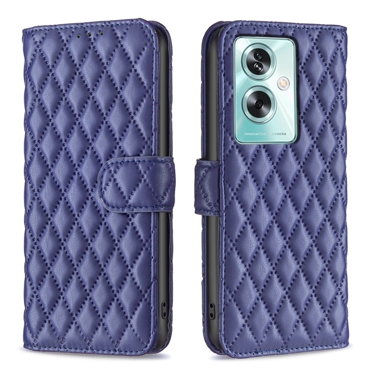 

For OPPO A79 5G Diamond Lattice Wallet Leather Flip Phone Case(Blue)