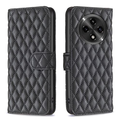 

For OPPO A3 Pro 5G/A2 Pro 5G Diamond Lattice Wallet Leather Flip Phone Case(Black)