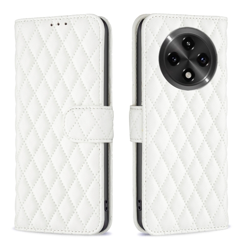 

For OPPO A3 Pro 5G/A2 Pro 5G Diamond Lattice Wallet Leather Flip Phone Case(White)