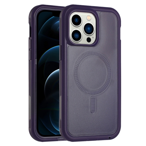 

For iPhone 12 Pro Max Defender Series XT MagSafe Magnetic PC + TPU Shockproof Phone Case(Dark Purple)