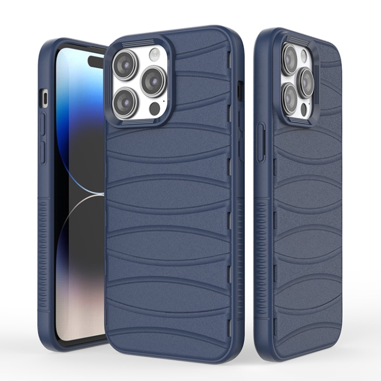 

For iPhone 15 Pro Multi-tuyere Powerful Heat Dissipation Phone Case(Blue)