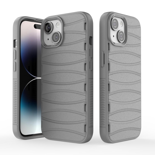 For iPhone 15 Plus Multi-tuyere Powerful Heat Dissipation Phone Case(Grey) for iphone 15 pro max multi tuyere powerful heat dissipation phone case black