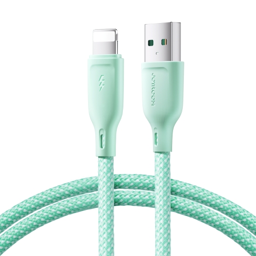 JOYROOM SA34-AL3 3A USB to 8 Pin Fast Charge Data Cable, Length: 1m(Green) 200pcs white black nylon cable ties 8 200mm self locking plastic straps fireproof aiti corrosion with good insulation