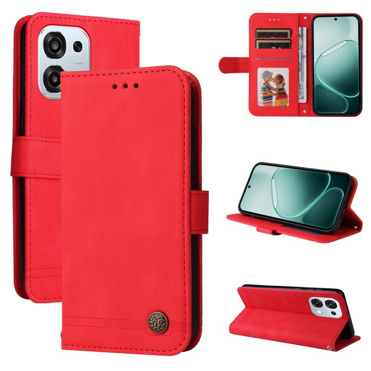 

For OPPO A6 Pro 4G / 5G Global / F31 5G Skin Feel Life Tree Metal Button Leather Phone Case(Red)