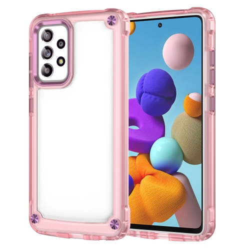 

For Samsung Galaxy A52 5G / 4G Skin Feel TPU + PC Phone Case(Transparent Pink)