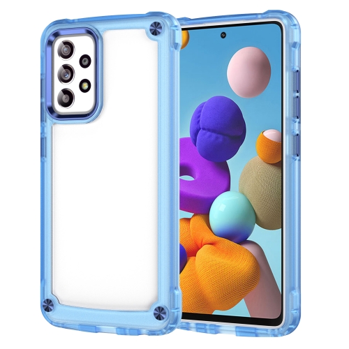 

For Samsung Galaxy A52 5G / 4G Skin Feel TPU + PC Phone Case(Transparent Blue)