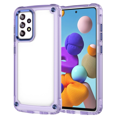 

For Samsung Galaxy A52 5G / 4G Skin Feel TPU + PC Phone Case(Transparent Purple)