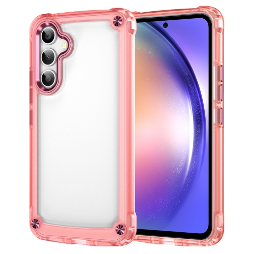 

For Samsung Galaxy A54 Skin Feel TPU + PC Phone Case(Transparent Pink)