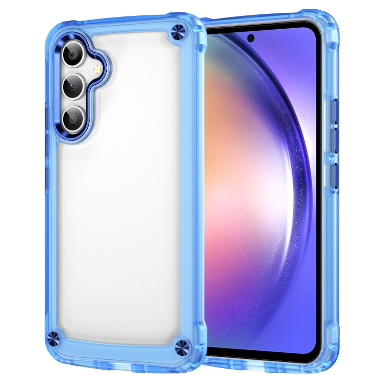

For Samsung Galaxy A54 Skin Feel TPU + PC Phone Case(Transparent Blue)