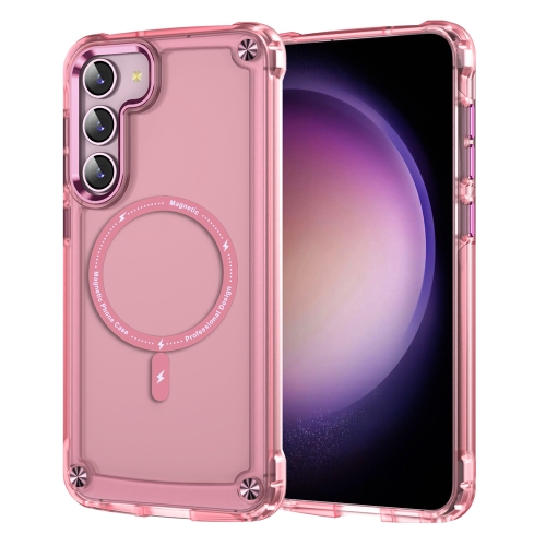 

For Samsung Galaxy S23+ 5G Skin Feel TPU + PC MagSafe Magnetic Phone Case(Transparent Pink)