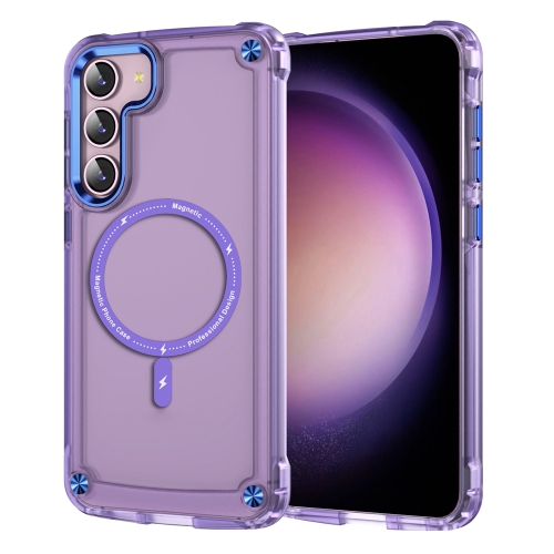 

For Samsung Galaxy S23+ 5G Skin Feel TPU + PC MagSafe Magnetic Phone Case(Transparent Purple)