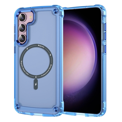 

For Samsung Galaxy S22+ 5G Skin Feel TPU + PC MagSafe Magnetic Phone Case(Transparent Blue)