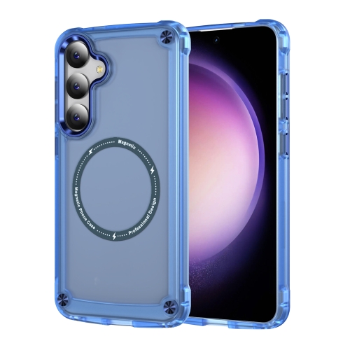 

For Samsung Galaxy S24+ 5G Skin Feel TPU + PC MagSafe Magnetic Phone Case(Transparent Blue)