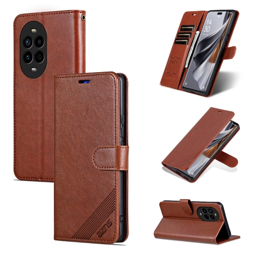 

For Huawei nova13 Pro AZNS Sheepskin Texture Flip Leather Phone Case(Brown)