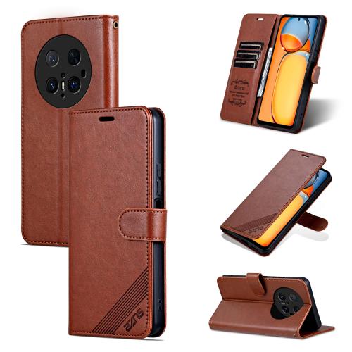 

For Huawei Mate 70 Pro / 70 Pro+ AZNS Sheepskin Texture Flip Leather Phone Case(Brown)