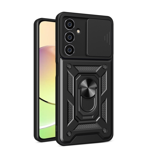 

For Samsung Galaxy S23 FE 5G Sliding Camera Cover Design TPU+PC Phone Case(Black)