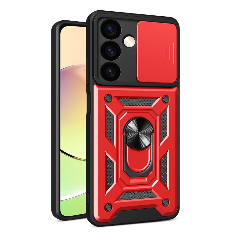 

For Samsung Galaxy S24 5G Sliding Camera Cover Design TPU+PC Phone Case(Red)