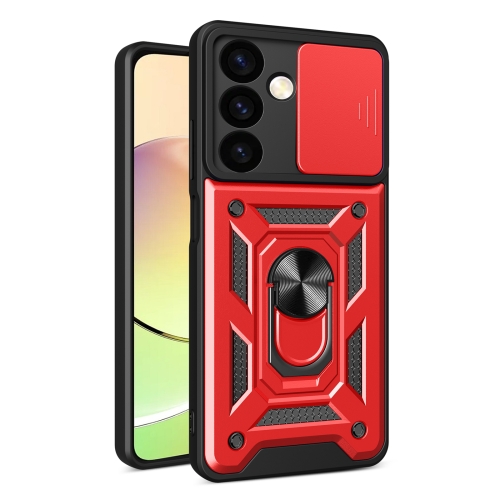 

For Samsung Galaxy S24+ 5G Sliding Camera Cover Design TPU+PC Phone Case(Red)
