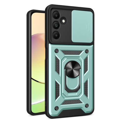 

For Samsung Galaxy A15 Sliding Camera Cover Design TPU+PC Phone Case(Green)