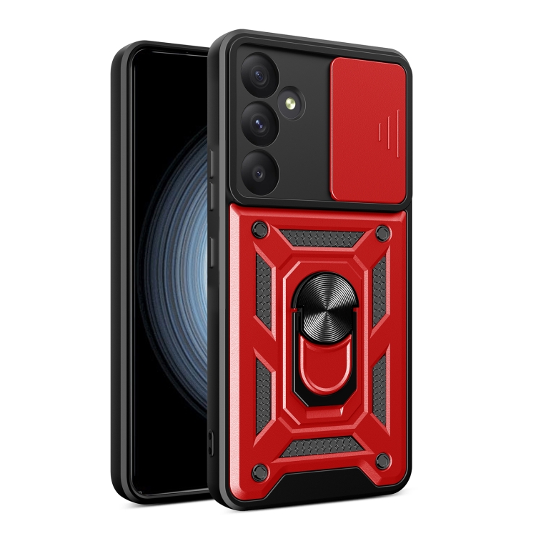 

For Samsung Galaxy A35 5G Sliding Camera Cover Design TPU+PC Phone Case(Red)