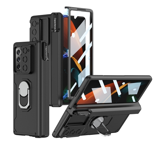 

For Samsung Galaxy Z Fold2 GKK Integrated Folding Armored Shell PC Phone Case with Pen Box(Black)