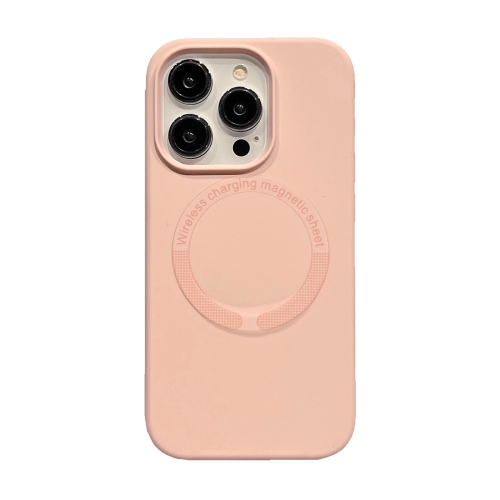 

For iPhone 15 Pro Magsafe Magnetic Silicone Phone Case(Pink)