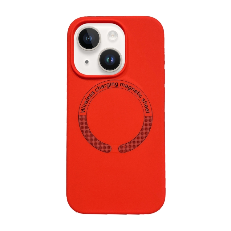 

For iPhone 15 Plus Magsafe Magnetic Silicone Phone Case(Red)