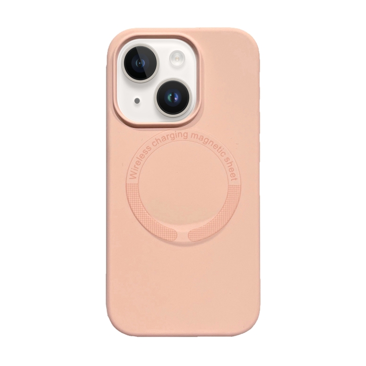 

For iPhone 15 Plus Magsafe Magnetic Silicone Phone Case(Pink)