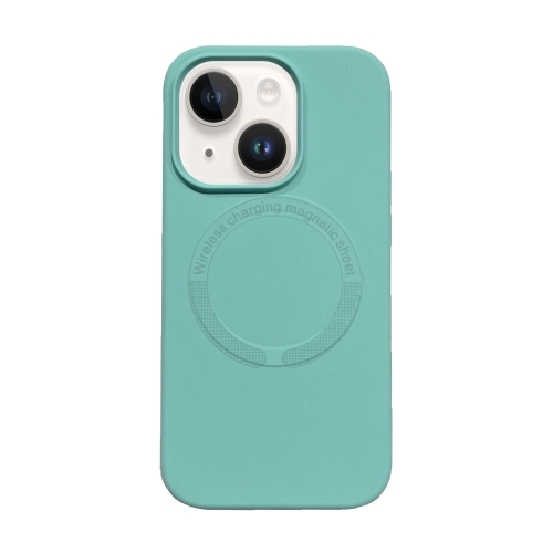 

For iPhone 15 Plus Magsafe Magnetic Silicone Phone Case(Ice Blue)