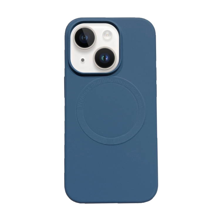 

For iPhone 15 Magsafe Magnetic Silicone Phone Case(Dark Blue)