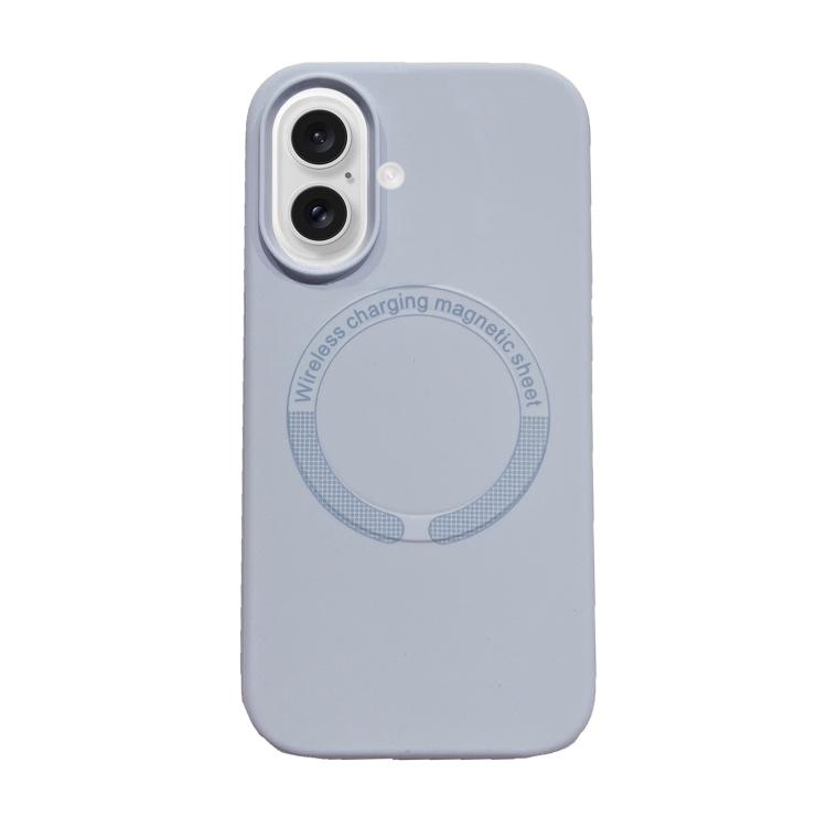 

For iPhone 16 Magsafe Magnetic Silicone Phone Case(Light Purple)