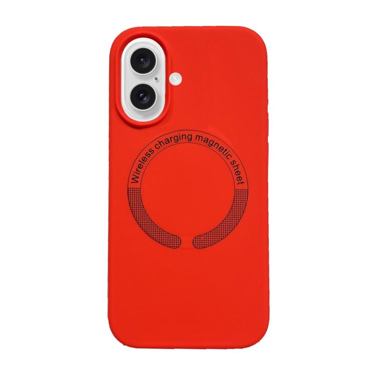 

For iPhone 16 Plus Magsafe Magnetic Silicone Phone Case(Red)