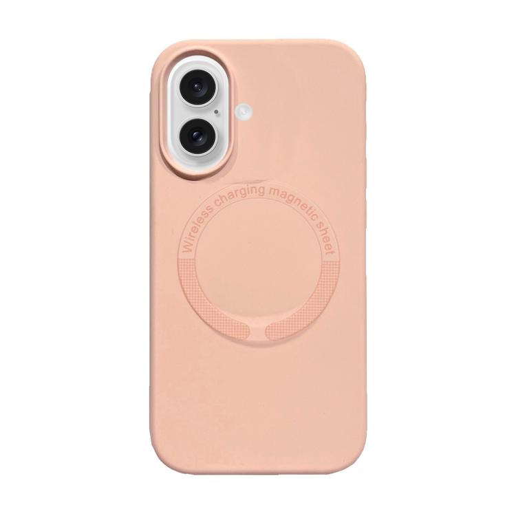 

For iPhone 16 Plus Magsafe Magnetic Silicone Phone Case(Pink)