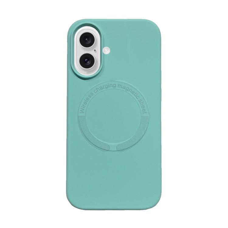 

For iPhone 16 Plus Magsafe Magnetic Silicone Phone Case(Ice Blue)