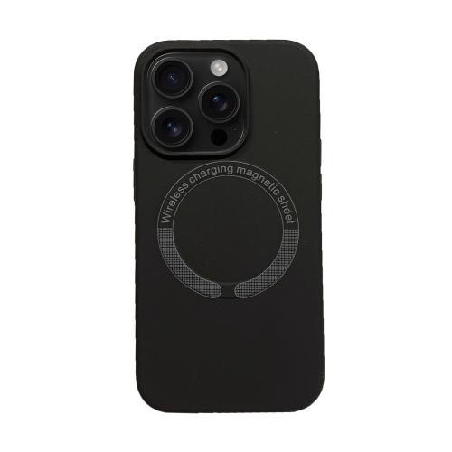 

For iPhone 16 Pro Magsafe Magnetic Silicone Phone Case(Black)